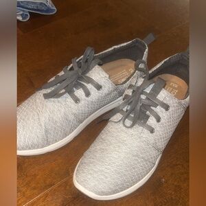 Toms Gray Knit Lace-Up Sneakers